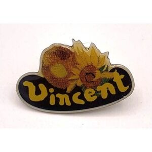Vincent Sunflower Art Enamel Lapel Pin